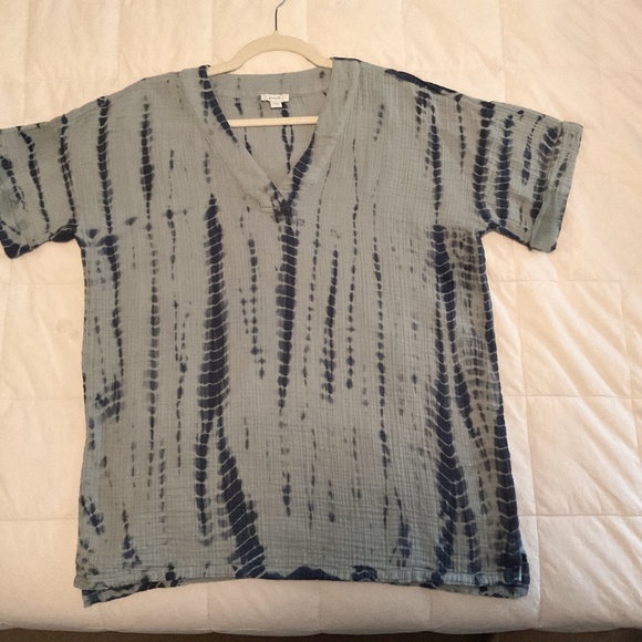 PureJill Tops - Pure Jill Tie-Dyed Crinkle Gauze Tunic